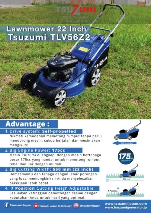 Mesin Pemotong rumput Tsuzumi TLV 56 Z2 Japan technology - Image 3