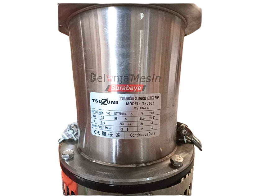 Pompa Air Celup 6 Inc 5 Hp 3,7 Kw 380 V Tsuzumi TKL 532 Japan Technology - Image 4