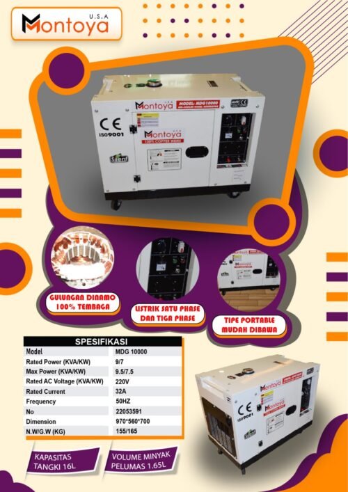 Genset Silent Diesel Montoya MDG 10000 - Image 6