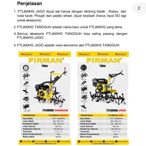 TRAKTOR FIRMAN FTL 900 HG JAGO - Image 3