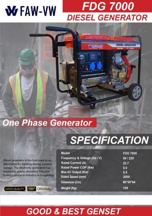 DIESEL GENERATOR FDG 7000 6 kva - Image 5