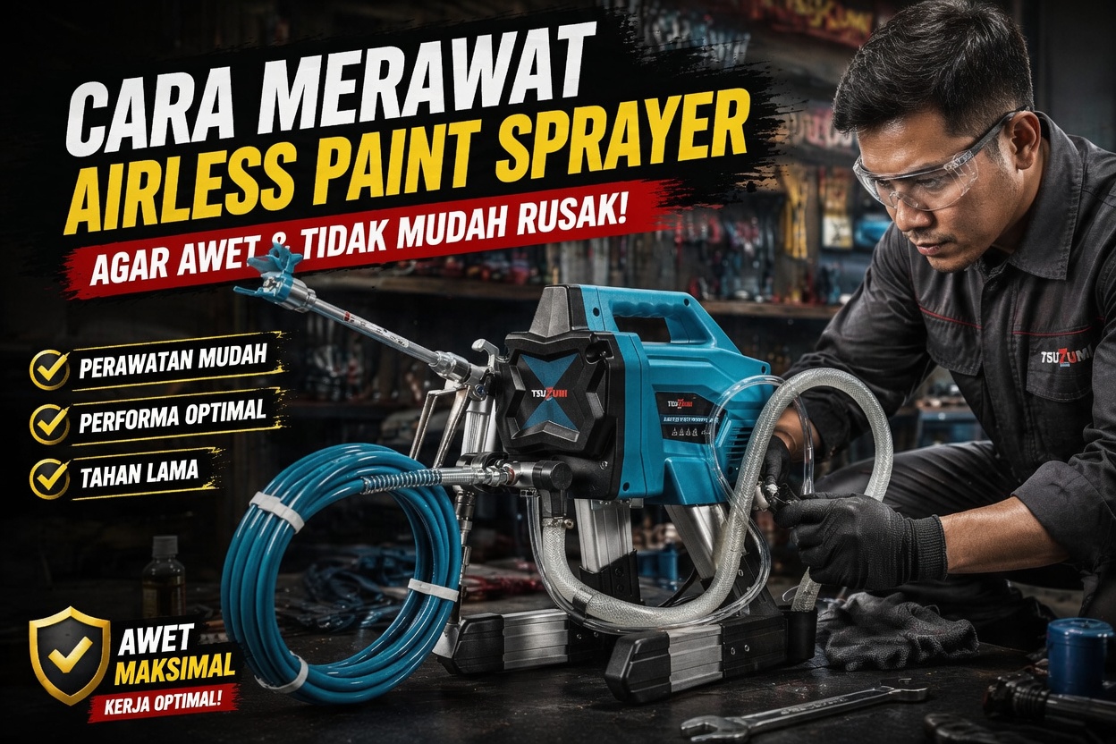 cara merawat airless paint sprayer 