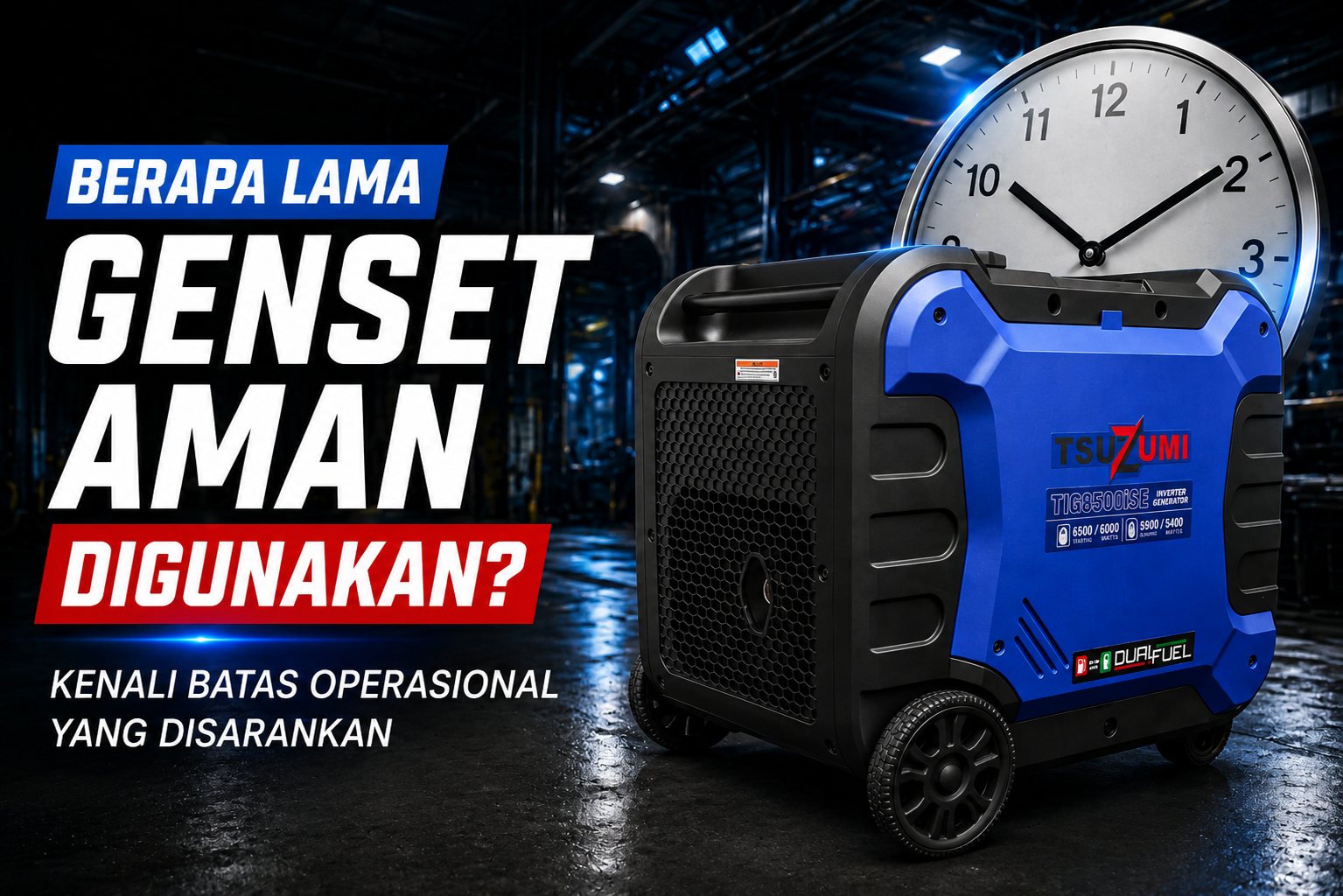 11 Jul 2026, 09.32.00 berapa lama genset digunakan